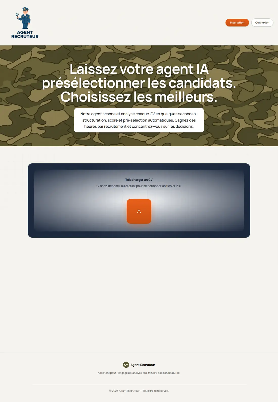 AgentRecruteur landing page